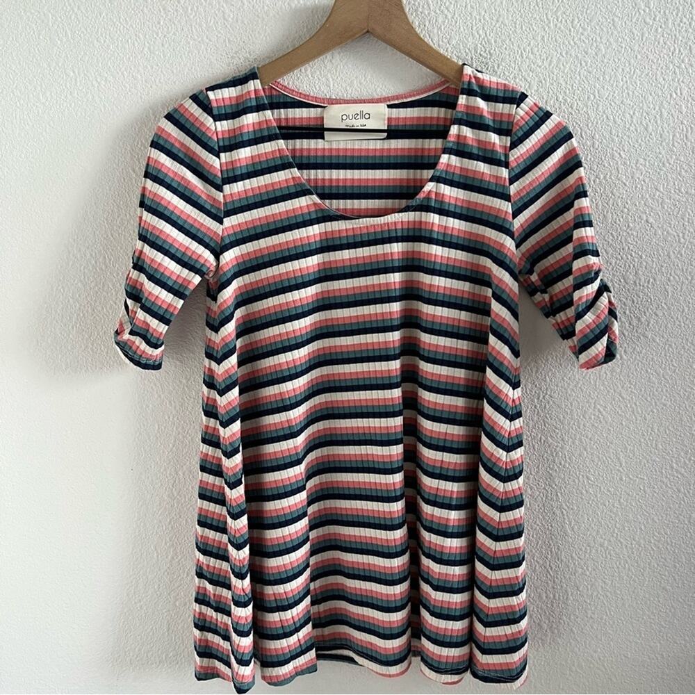 Anthropologie Puella Striped Ribbed Blouse Top Shirt Small